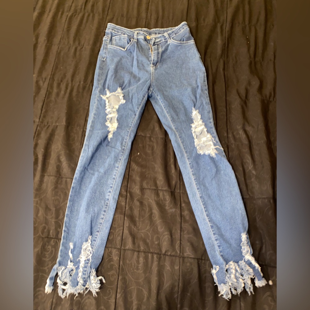 SHEIN distressed jeans
